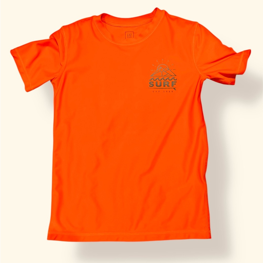 EUC** Neon Orange Short Sleeve Rashguard - Vibrant (6/7)